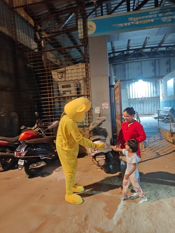 Healthcare facility documented in Mumbai public space