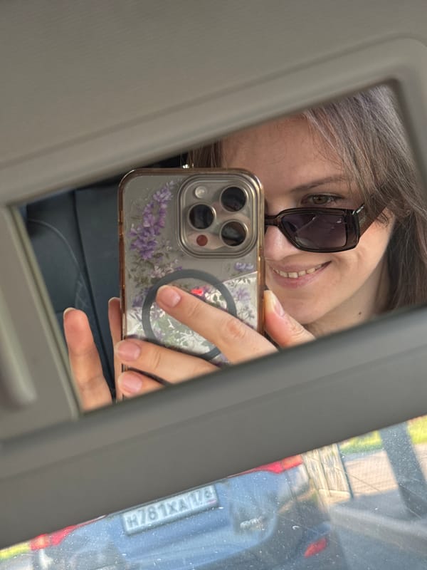 Sunny afternoon stroll and selfie somewhere in Russia