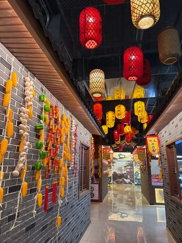 Nighttime street scenes documented in Chinese commercial districts