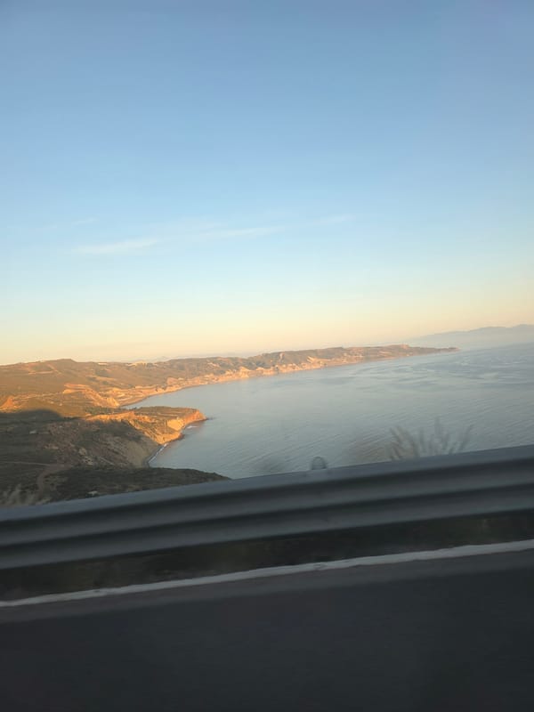 Coastal view captured from indoors near Salsipuedes, Mexico