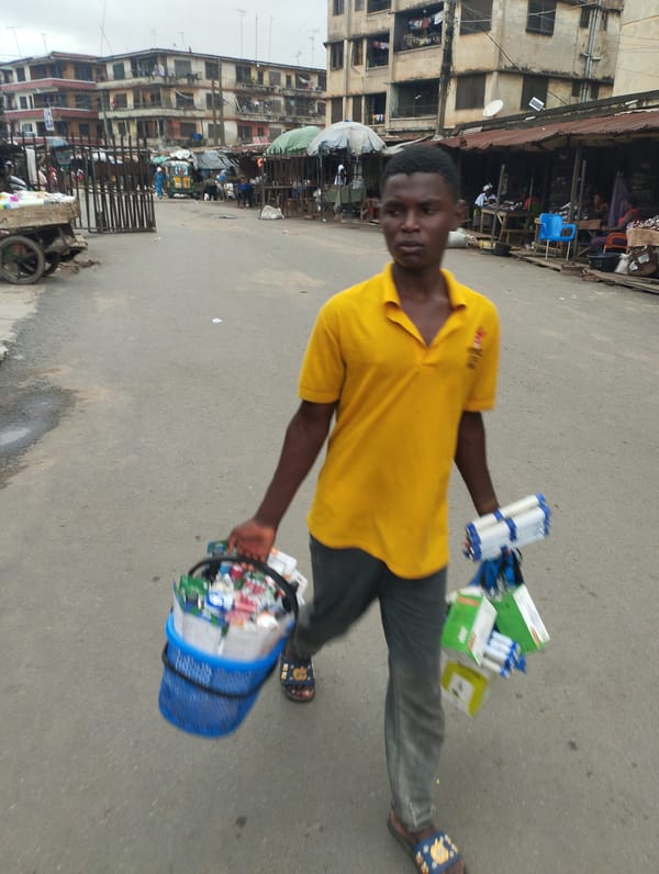 Morning marketplace activity documented in Fegge, Nigeria
