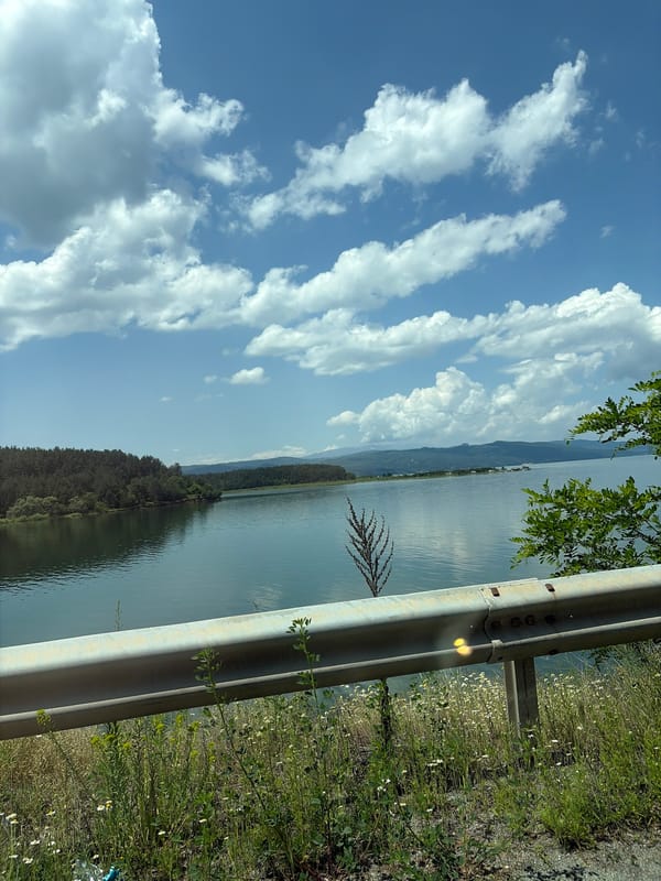 Witness documents scenic drive through forests and lakeside terrain