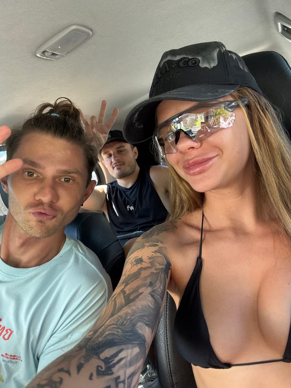 Three people spotted in vehicle in Purwa Kerthi, Indonesia