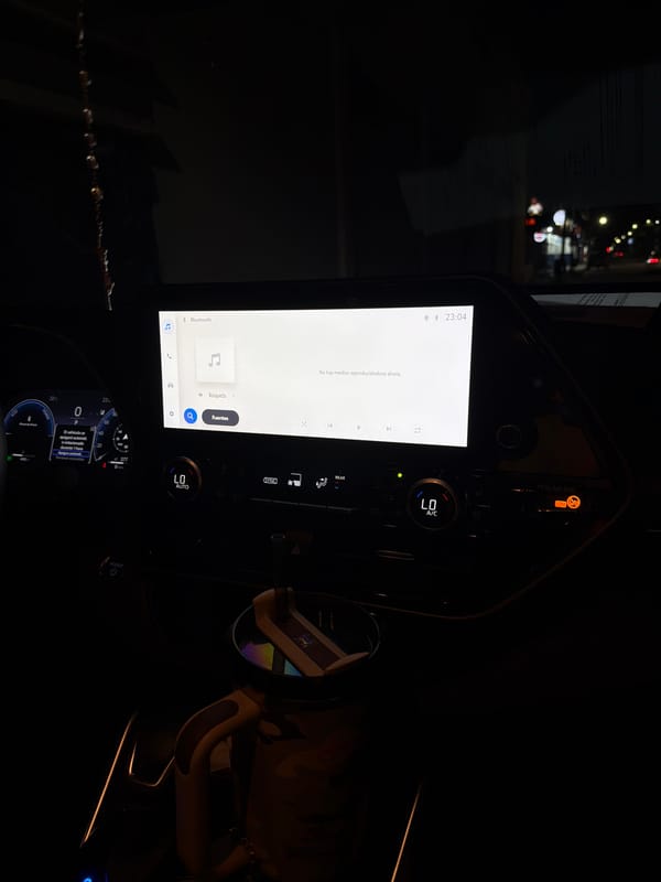 Nighttime car interior documented in Tuxtepec, Mexico