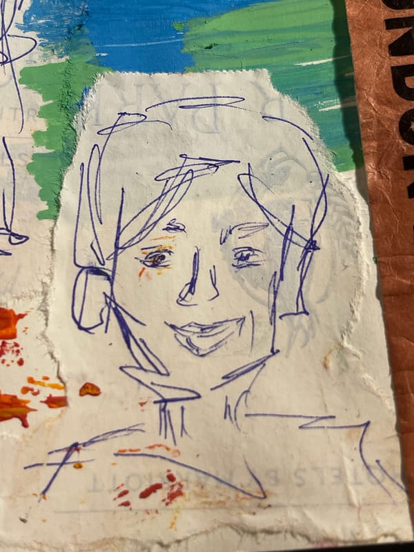 Artist sketches documented in Maidstone including portrait and landscapes