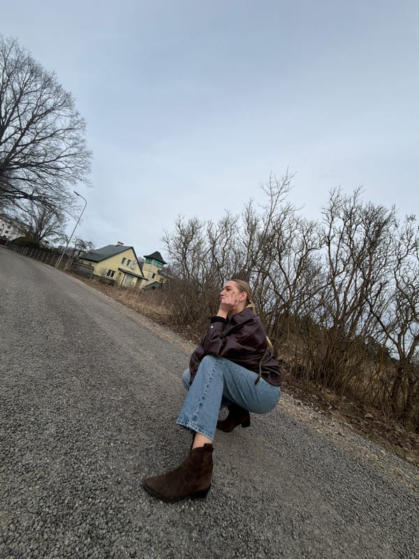 Garden center visit and roadside moment captured in Latvia