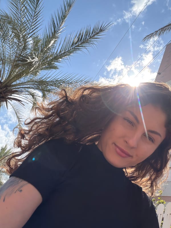 Woman photographed outdoors in Kiryat Bialik, Israel morning scene