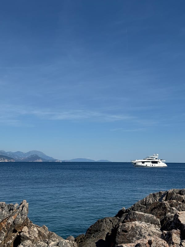 Summer beach day on Montenegro's Adriatic coast