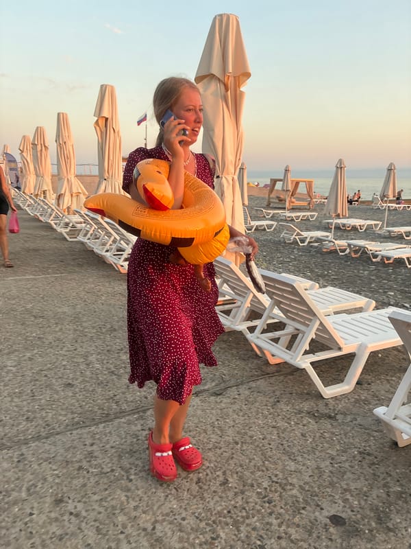Sochi beach crowd catches a Black Sea sunset