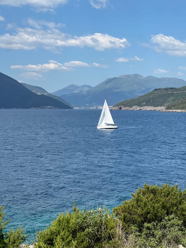Sailboat spotted off Montenegro's Luštica peninsula draws tourist attention
