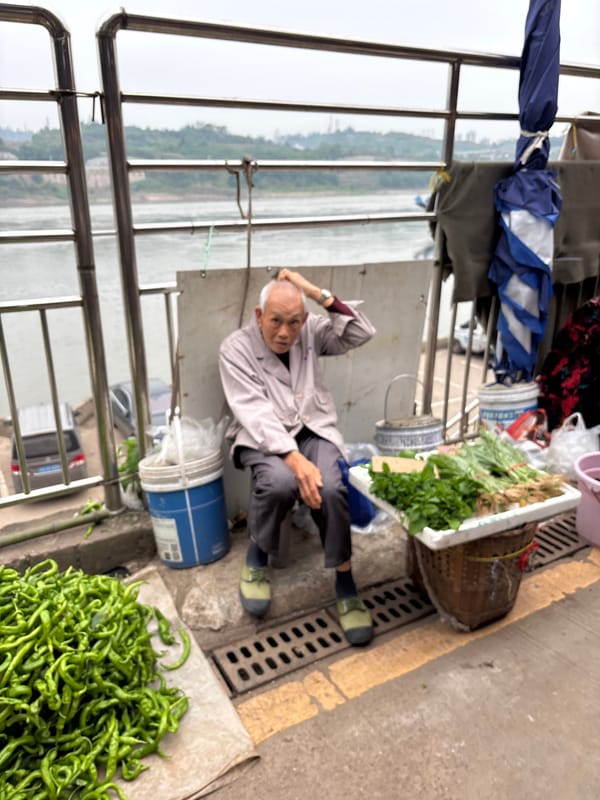 Daily market life documented in Jiangjin, China