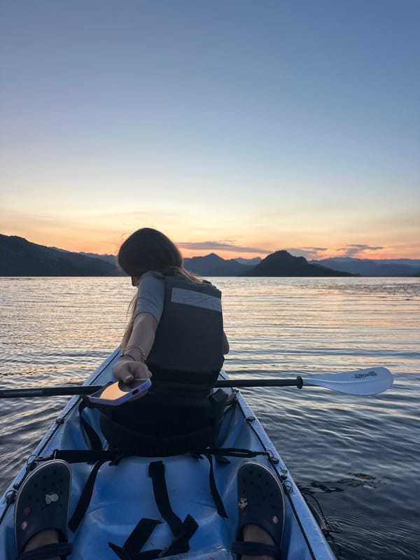 Sunset kayaking on Lake Skadar, Montenegro
