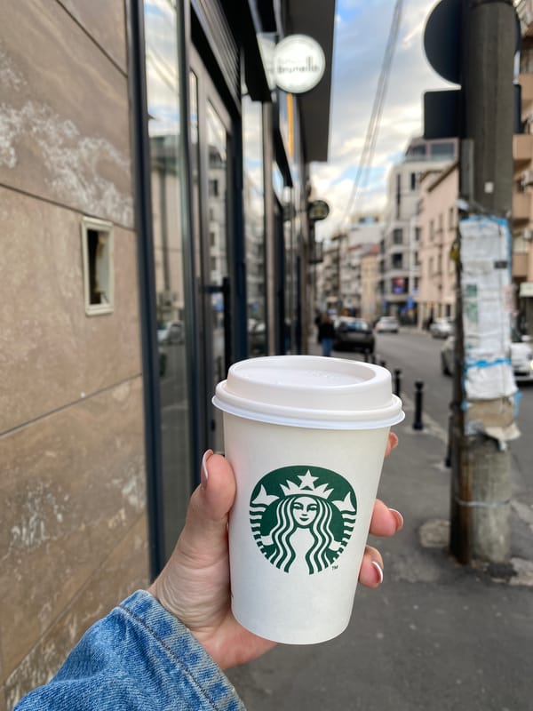 Coffee break captured at Belgrade Starbucks location