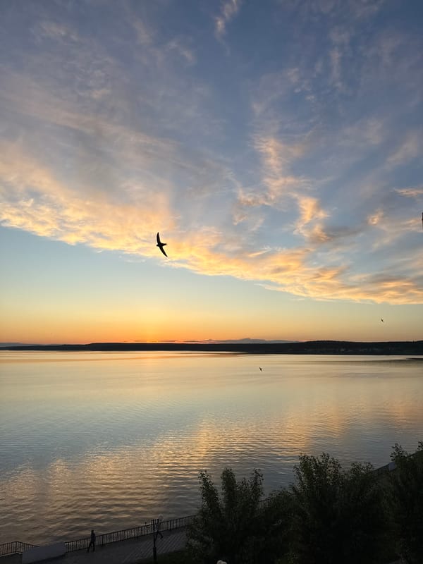 Sunset documented over Votkinsk Reservoir in 23-memory sequence