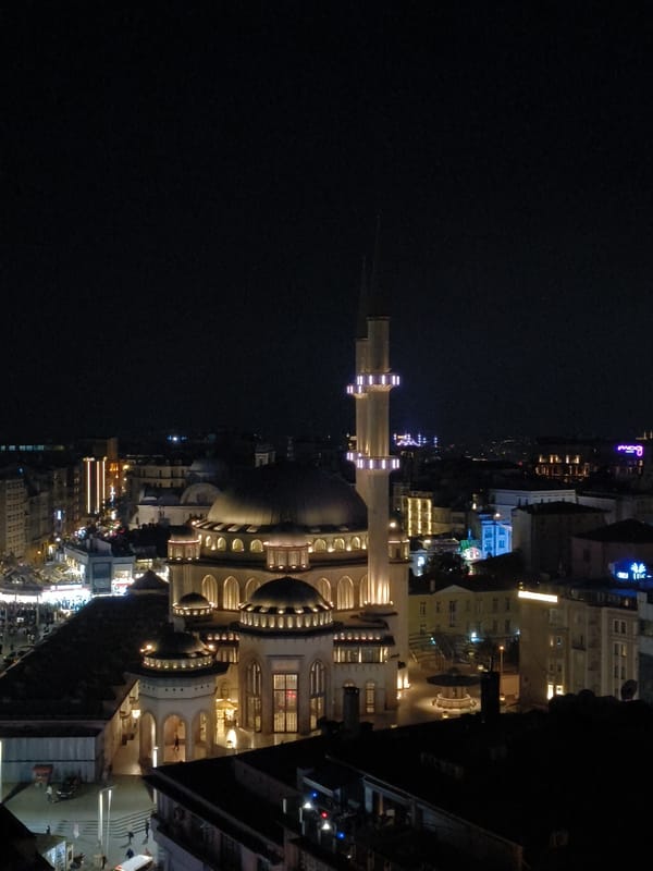 Evening life documented across Beyoğlu district rooftops and viewpoints