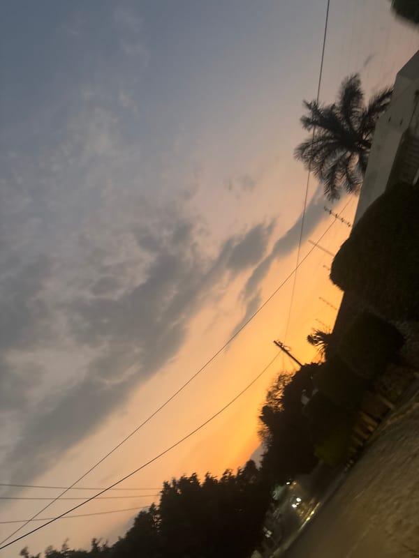 Sunset captured over partly cloudy skies in Cuernavaca