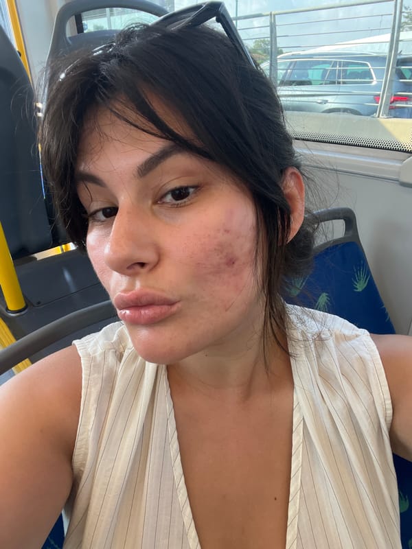 Selfie on public transit in Kiryat Yam, Israel