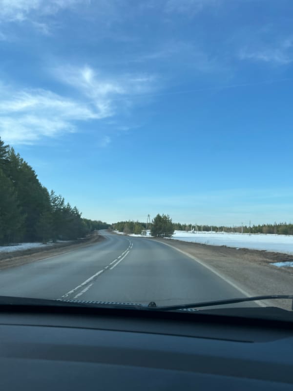 Rural highway conditions documented in Foki, Russia