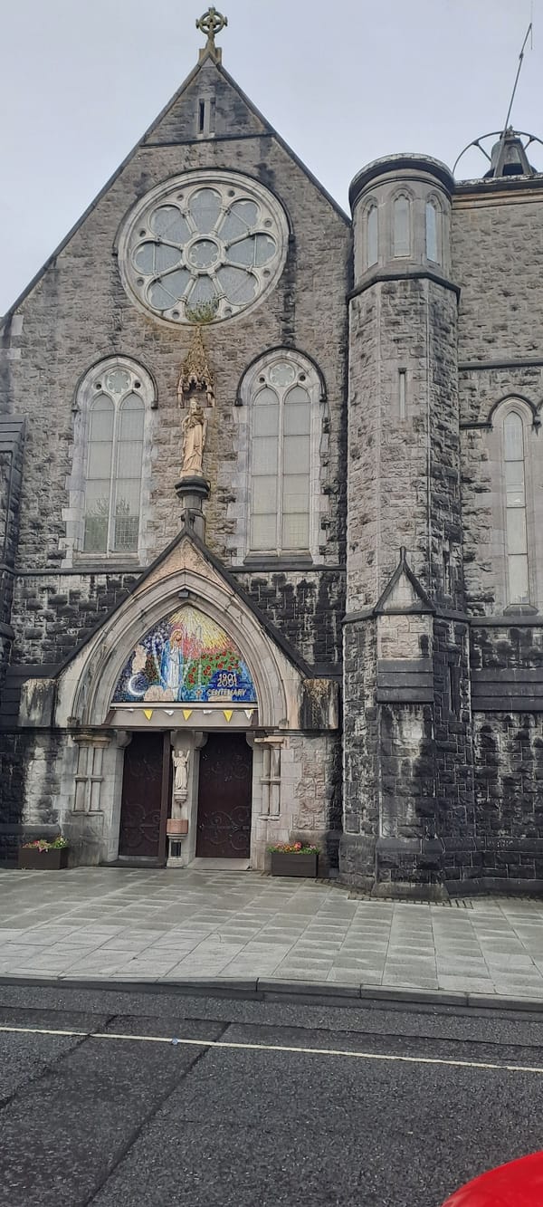 Street-level tour of Castlebar's mixed architecture and quiet neighborhoods