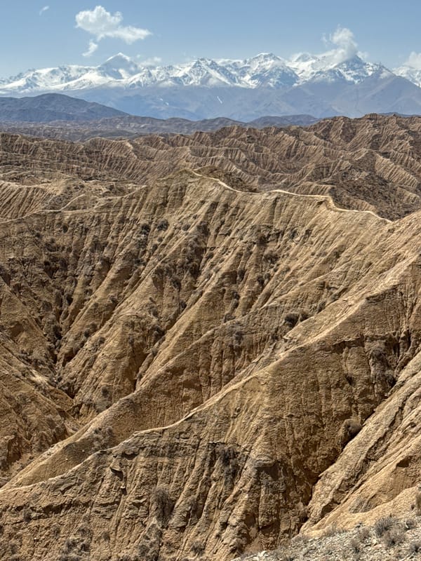 Rocky terrain with snow-capped peaks documented in Ak Say