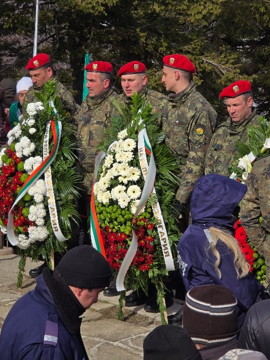 Military ceremony held at Shipka Monument, Bulgaria