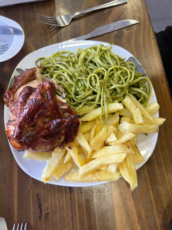 Dinner documented at Restaurant Polleria Oscar in Arica, Chile