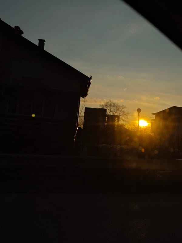 Building silhouette captured at sunset in Aksakovo, Bulgaria