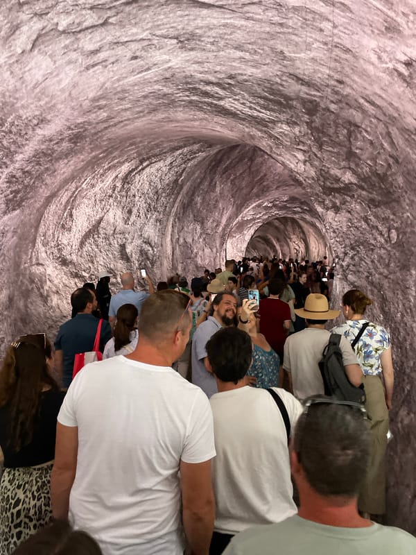 Inside a Louis Vuitton immersive tunnel experience in Paris