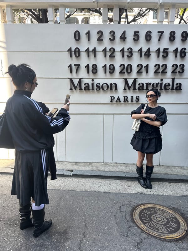 Morning activity captured at Maison Margiela store in Seoul