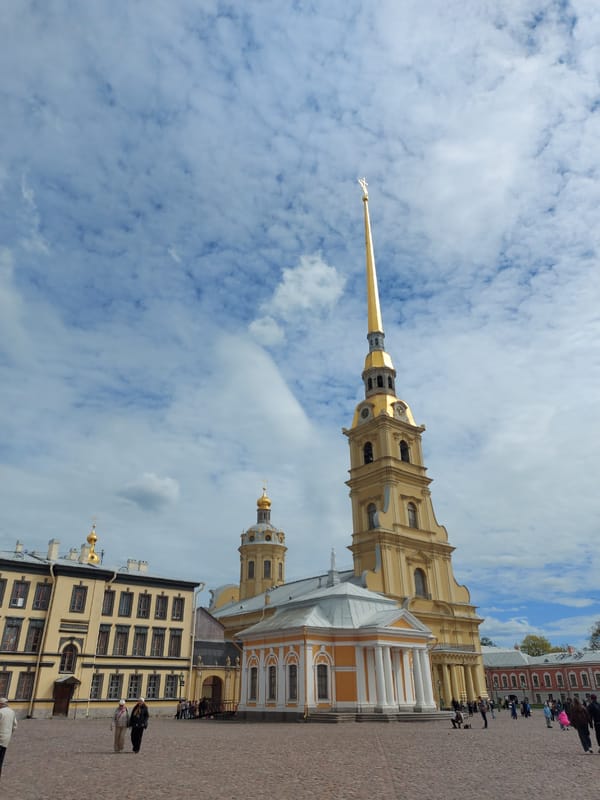 Tourist activity documented at Peter and Paul Fortress, Saint Petersburg
