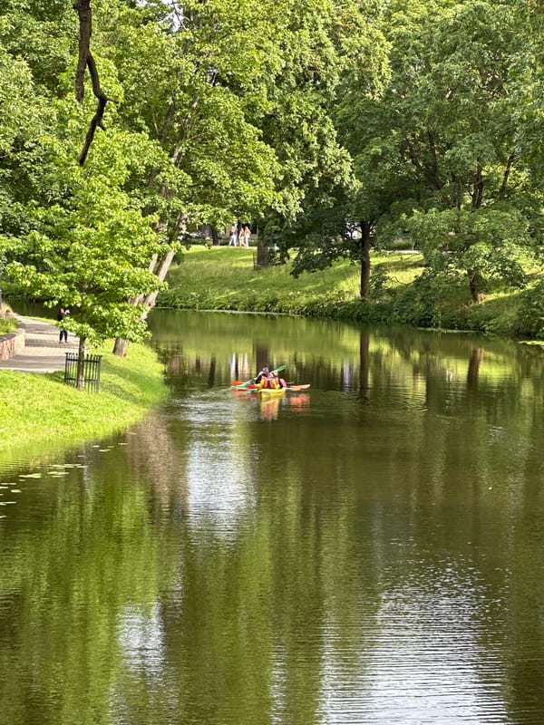 Afternoon around Riga — waterways, streets, and city architecture
