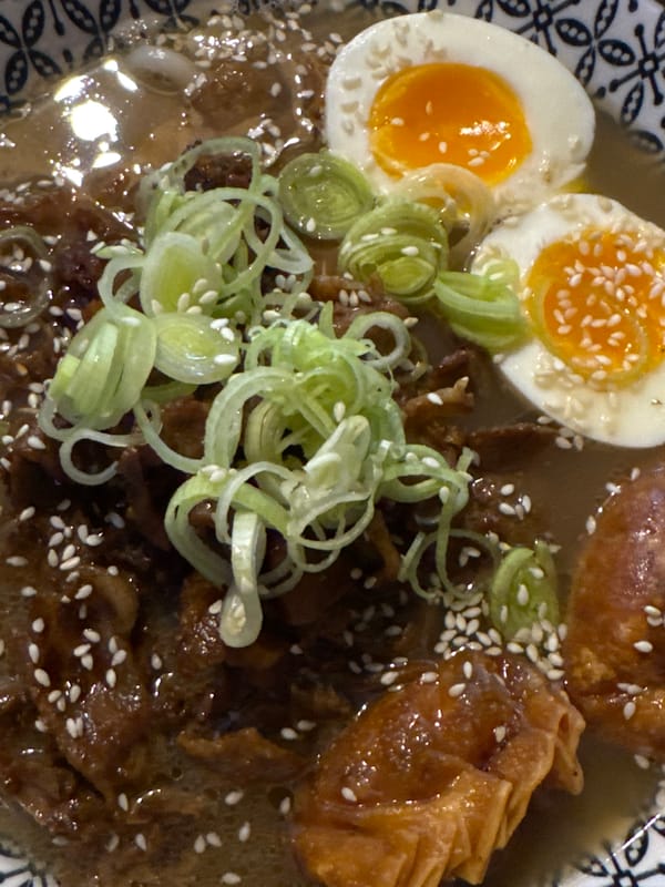 Asian meal photographed in Podgorica restaurant