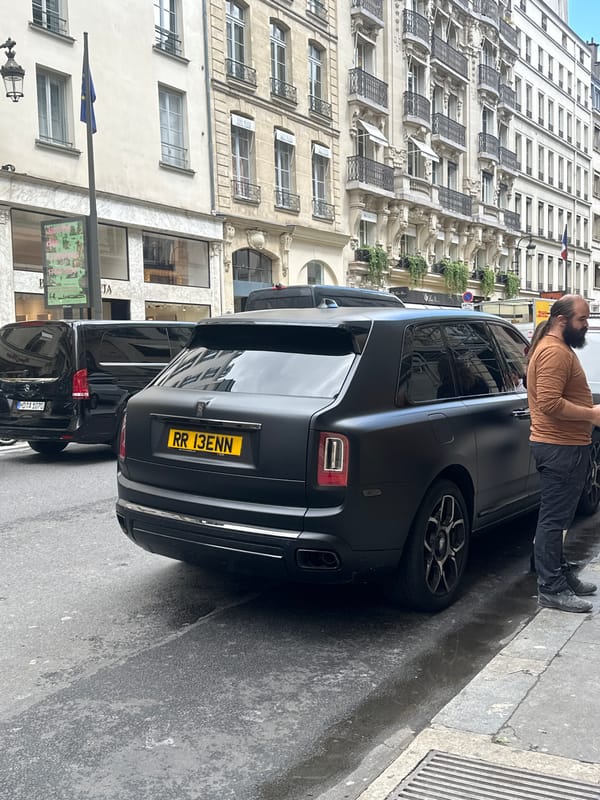 Man observed with luxury vehicles on Paris street