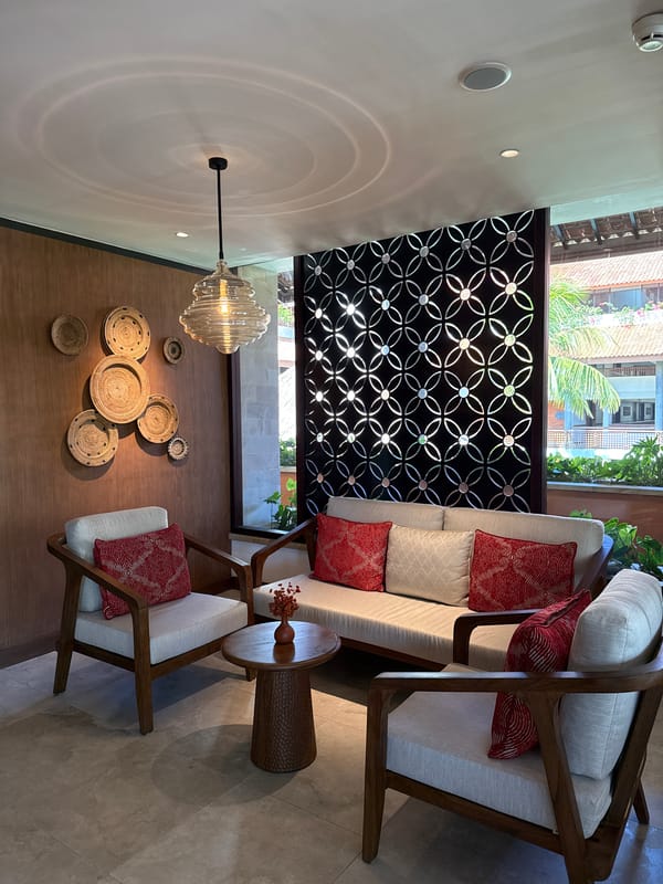 Tourist documents furniture, sculpture at Indonesian cultural park