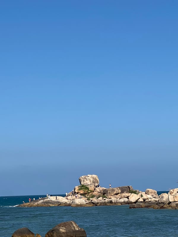 Morning tourism activity at Nha Trang coastal landmarks