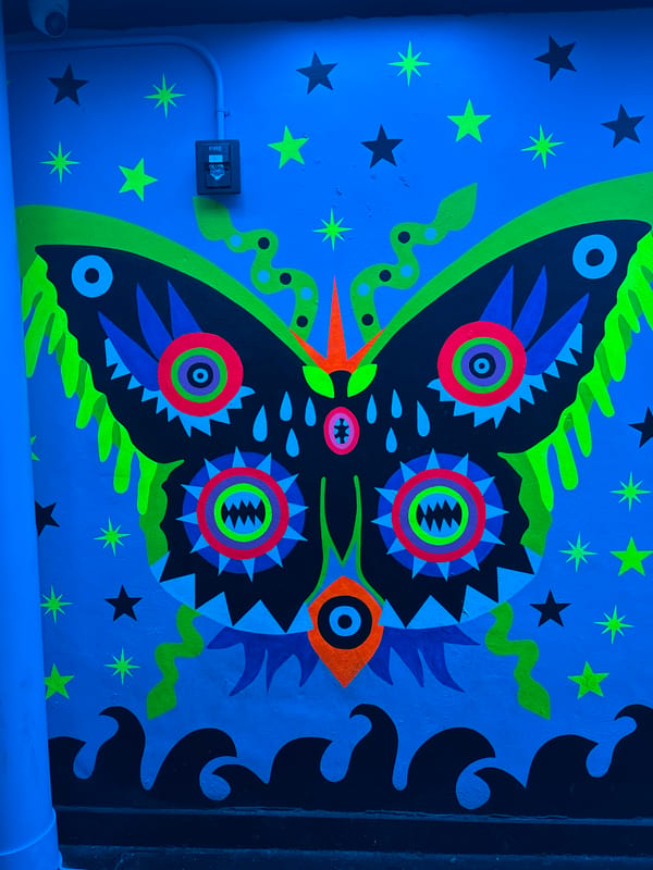 Black butterfly mural spotted in Miami's Wynwood Arts District