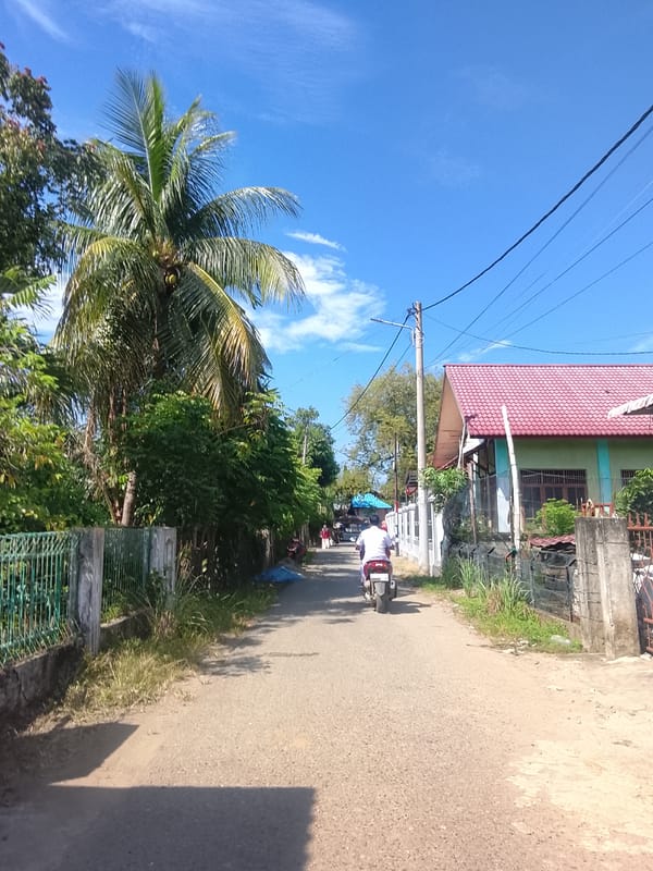 Rural roads and open landscapes in coastal Aceh, Indonesia