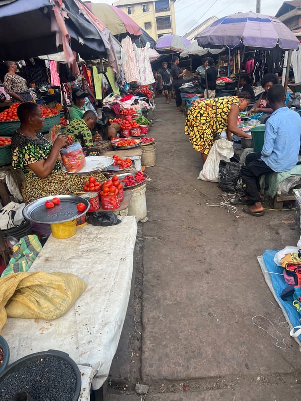 Morning market activity captured in Nkpor, Nigeria