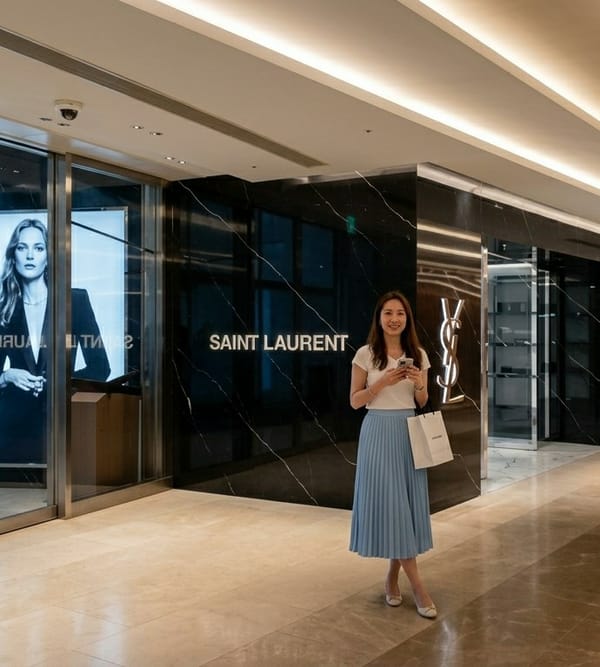 Early morning luxury shopping documented in Chuo district