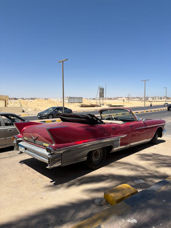 Classic car gathering spotted near Hurghada resort