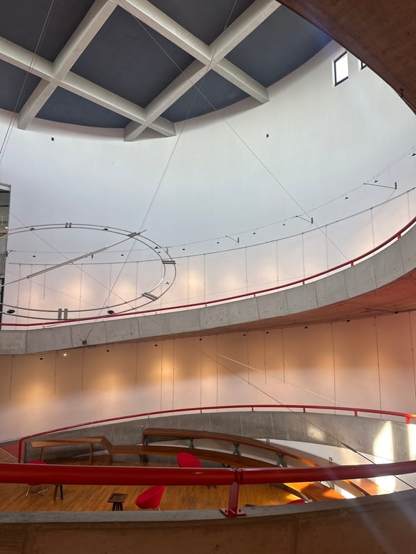 Woman documents building visit in Mexico wearing 2026 logo