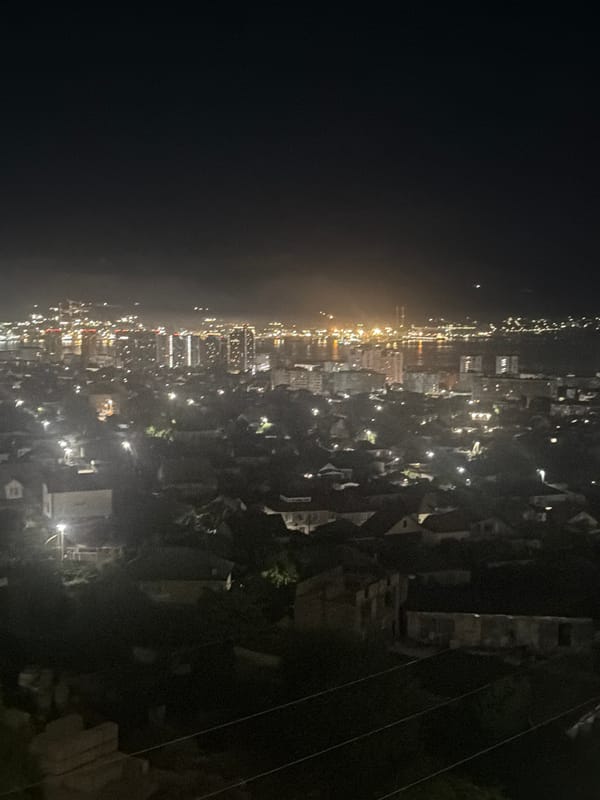Dinner party in Novorossiysk apartment with city views