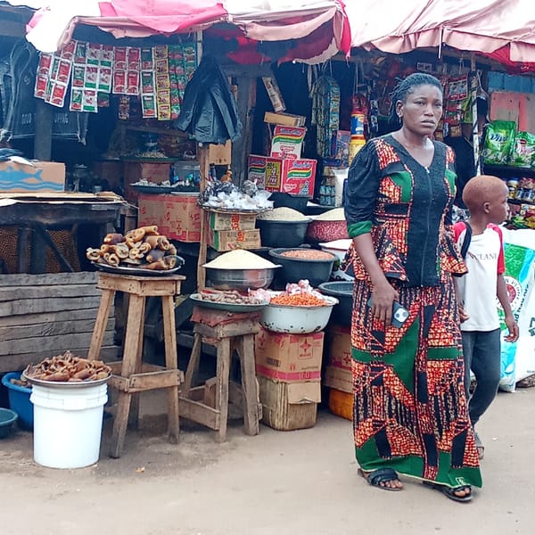 Daily life documented in Akwanga: library study, market shopping