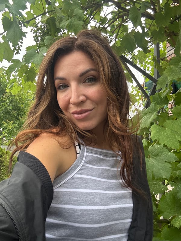 Lazy summer afternoon outdoors in Lozuvatka with food and greenery