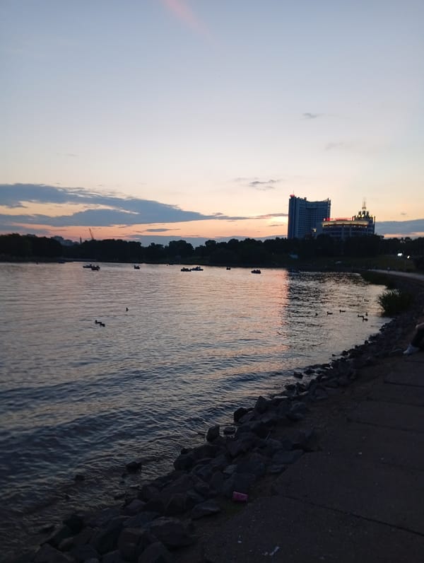 Midsummer evening along the Svislach River, Minsk