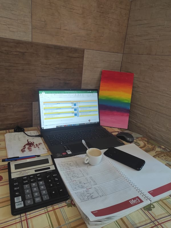 Tuesday morning in Uzhhorod: home office, entryway, social post
