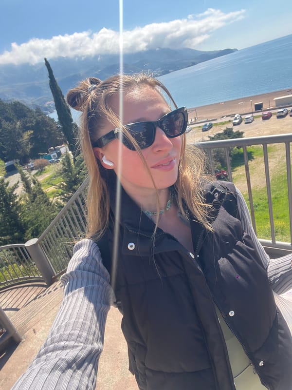 Tourist takes selfie at scenic overlook in Montenegro