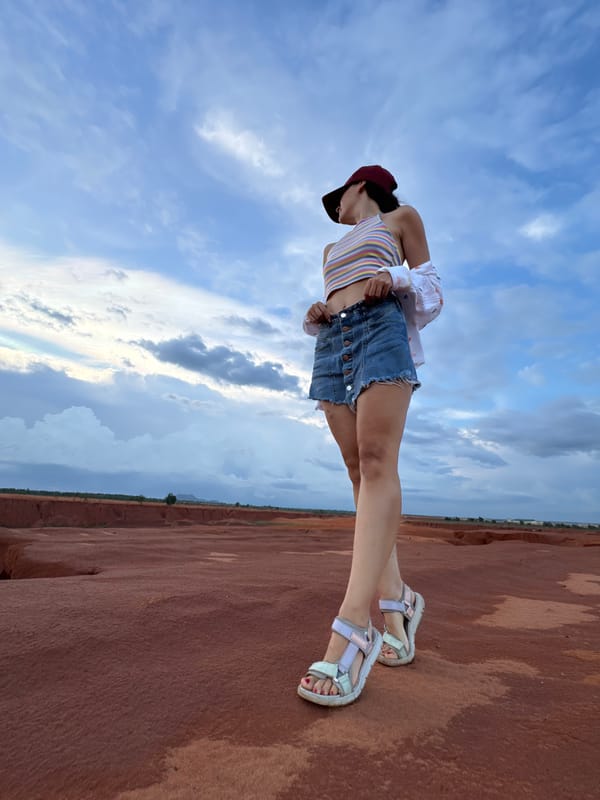 Morning at the Mui Ne red sand dunes, Vietnam
