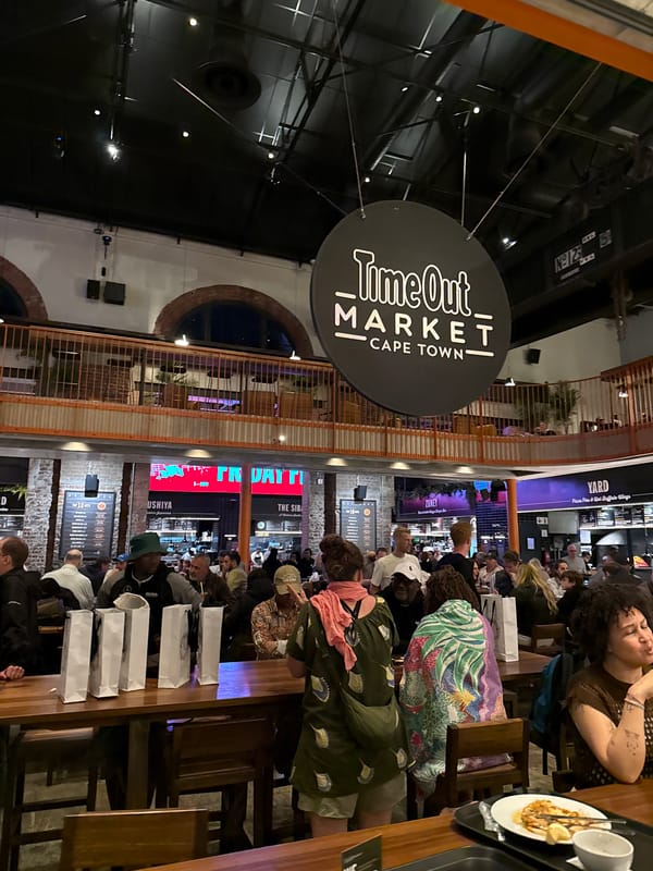Evening dining and drinks at Cape Town's Time Out Market