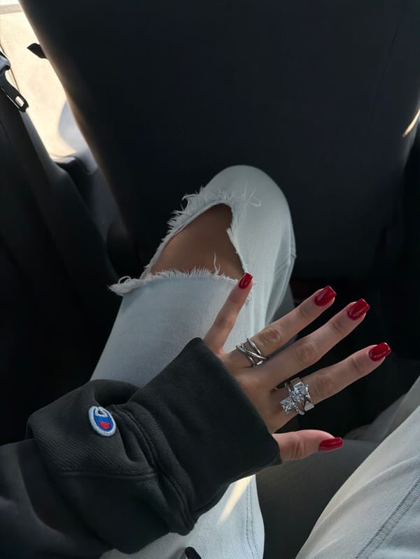 Person in Champion sweatshirt photographed inside car in Katunayake